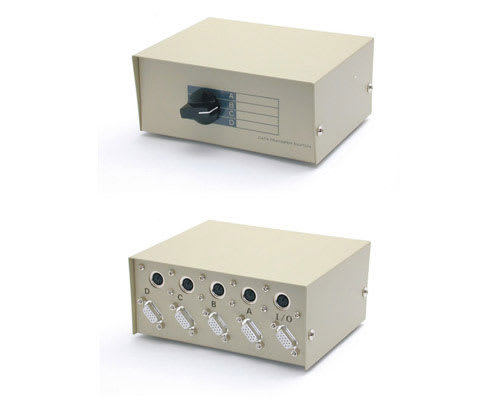 4 WAY PS/2 KV SWITCHBOX VGA/PS/2
