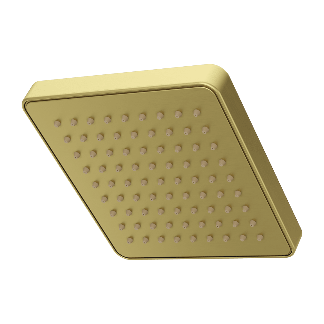 Pfister Square Raincan Showerhead in Brushed Gold