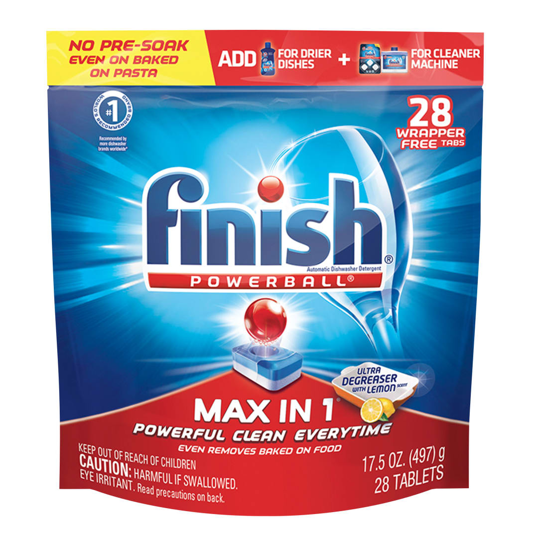 FINISH® POWERBALL® - Max in 1® Ultra-Degreaser with Lemon 6/28 ct.