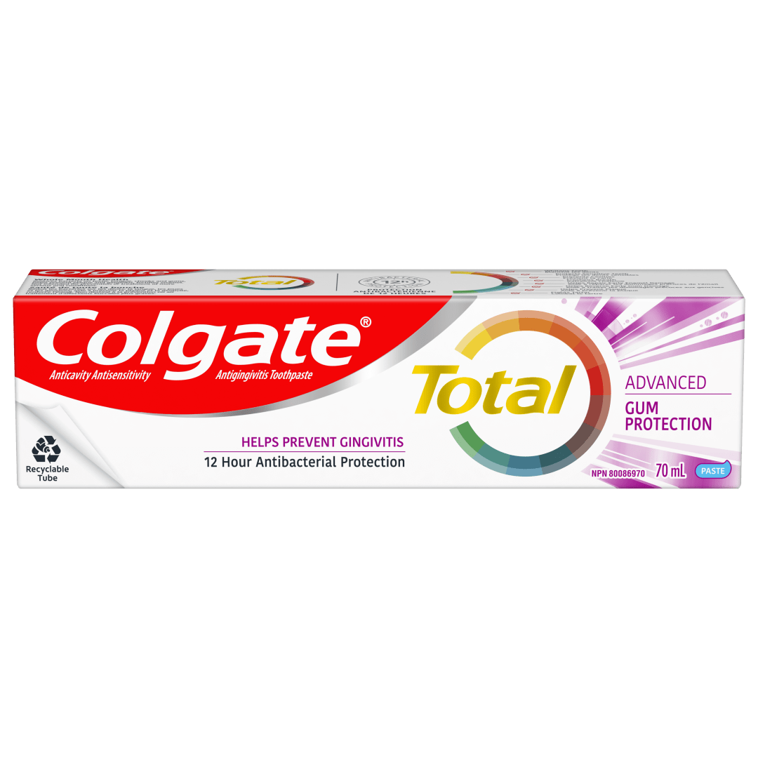 Colgate Total Advanced Gum Protection Toothpaste, Multi-Benefit Teeth Whitening Toothpaste That Protects Sensitive Teeth For A Beautiful Smile, 70 mL, 1 Pack