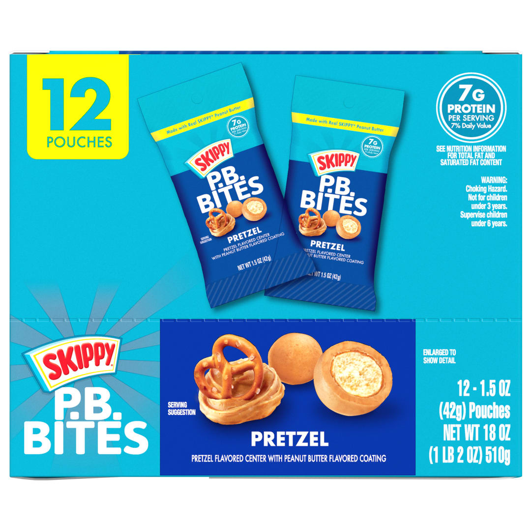 SKIPPY Peanut Butter Bites Pretzel Pouch