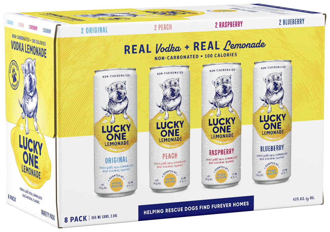 Lucky One Vodka Lemonade Variety 8 Pack 355ml Cans