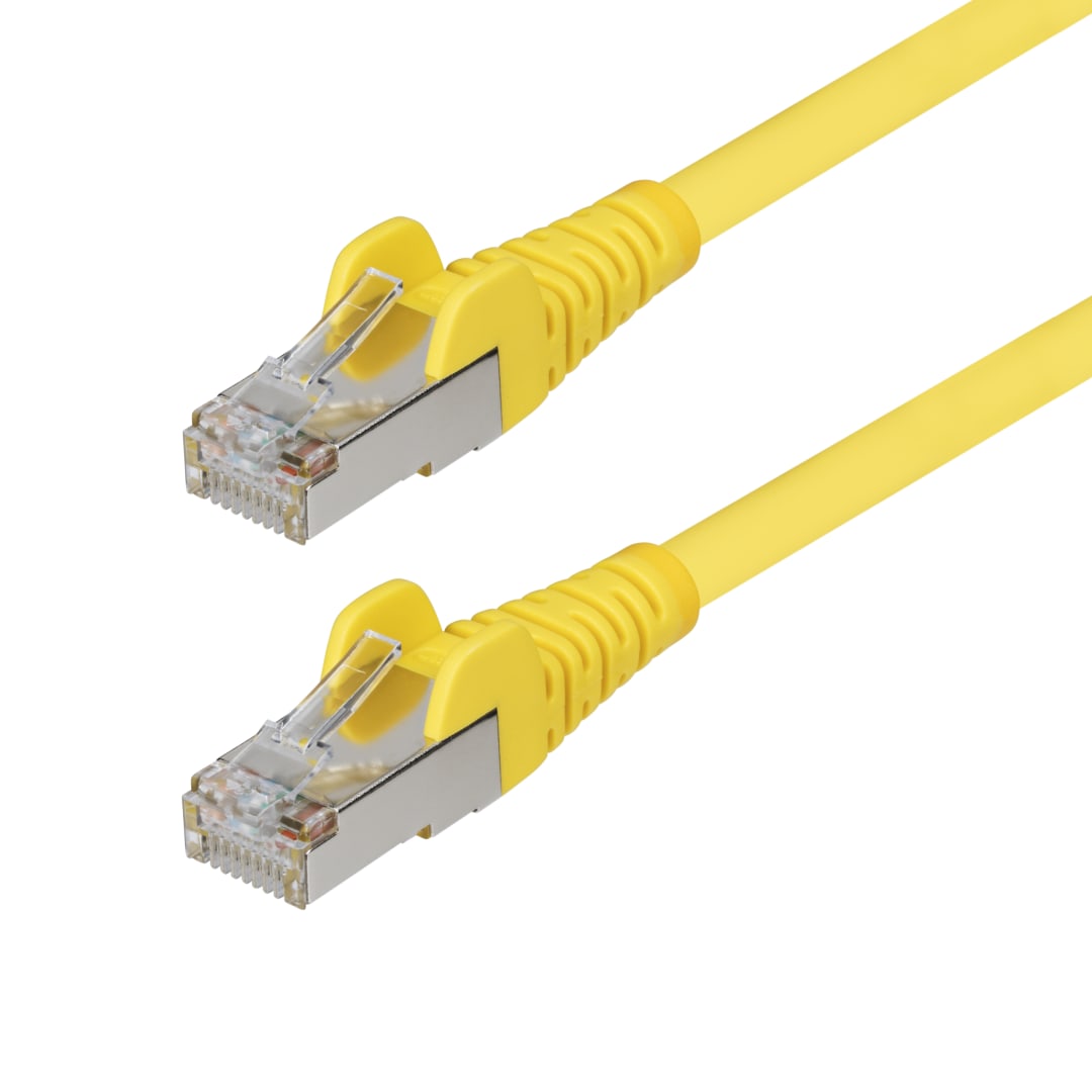 6in Yellow CAT6A S FTP Snagless Patch cable LSZH
