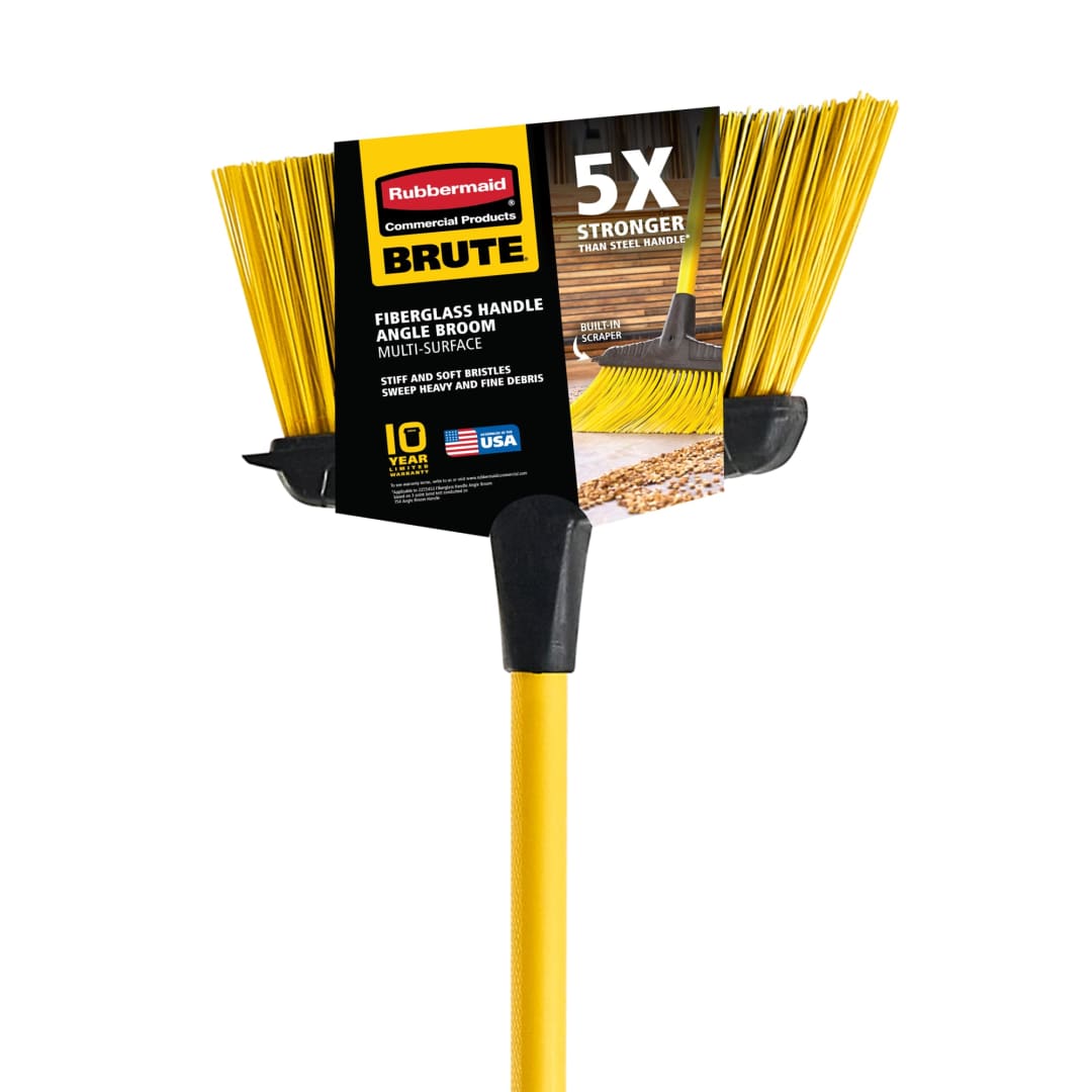 BRUTE Angle Broom with Fiberglass Handle