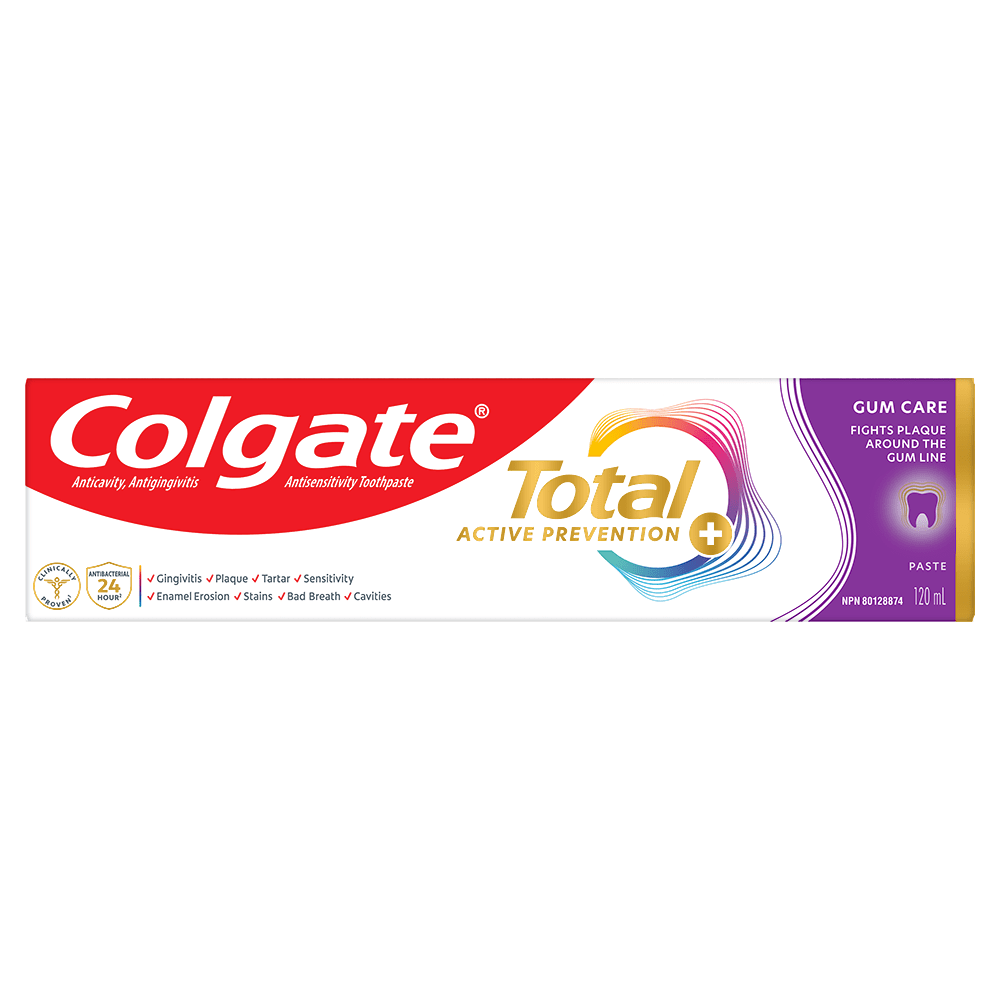 Dentifrice Colgate Total Prévention active plus Soins des gencives, saveur de menthe, 120 mL