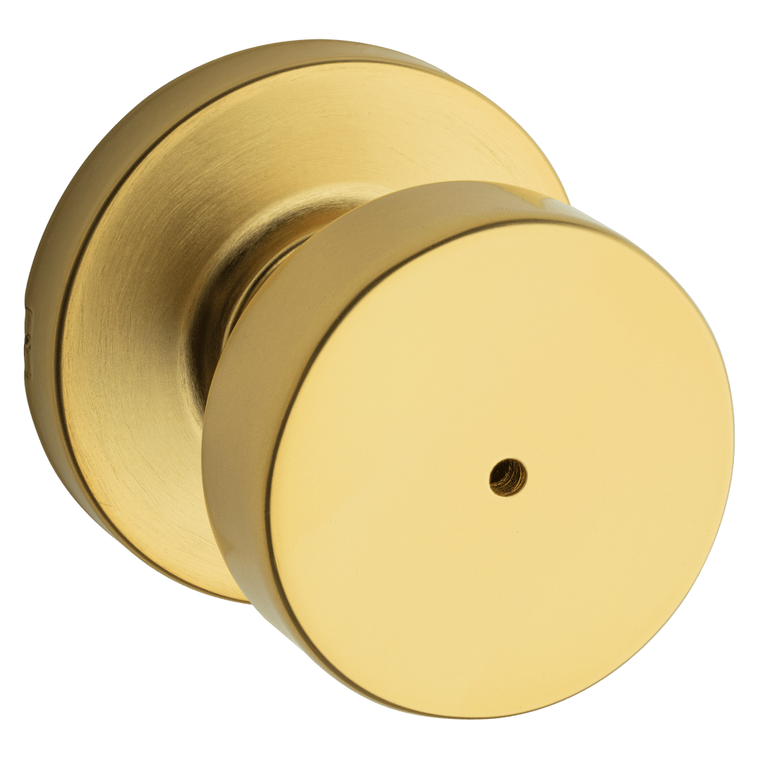 Pismo Round Bed/Bath Knob in Satin Brass