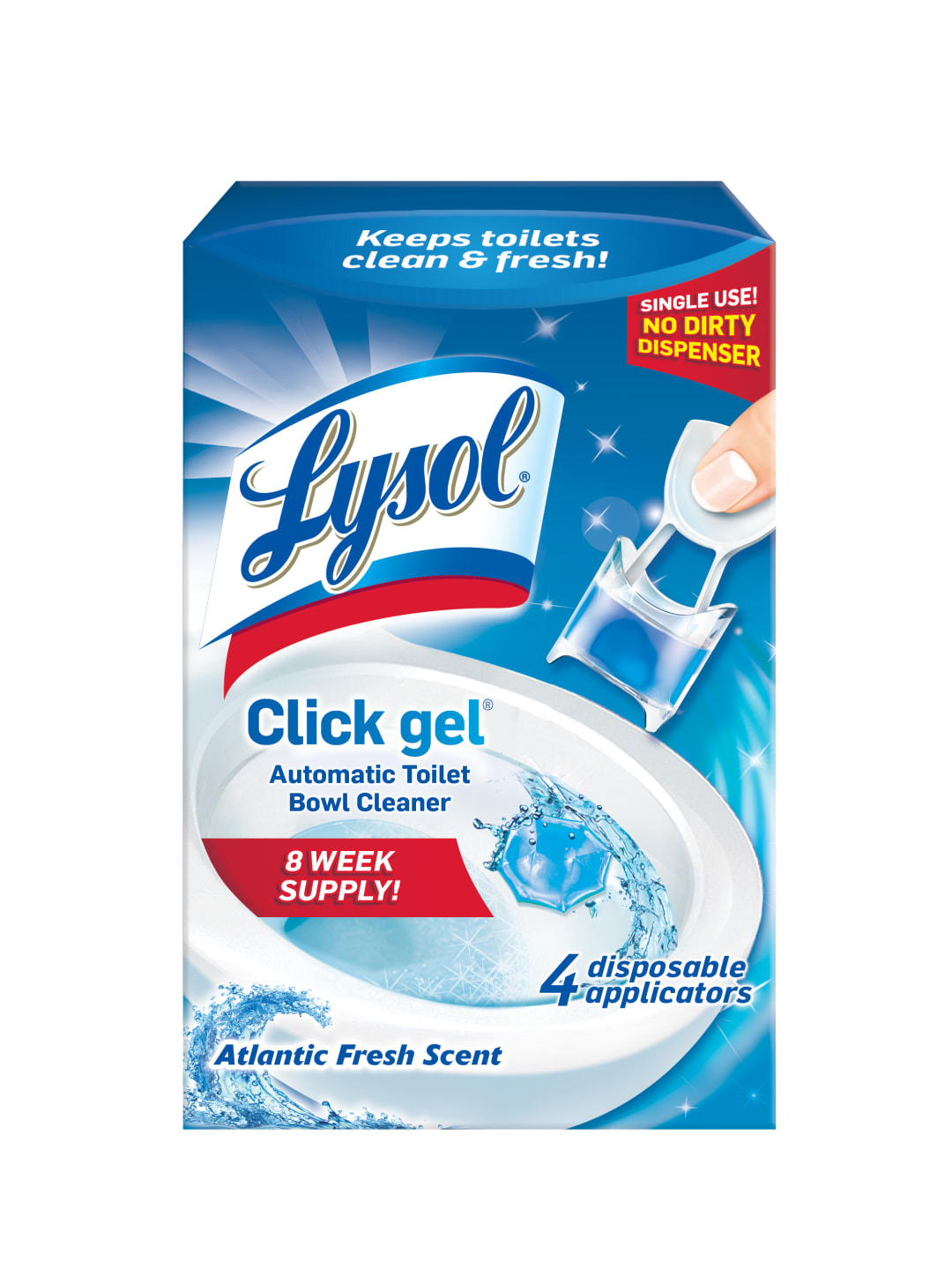 LYSOL® Automatic Toilet Bowl Cleaner - Click Gel Ocean Fresh 5/4 ct.