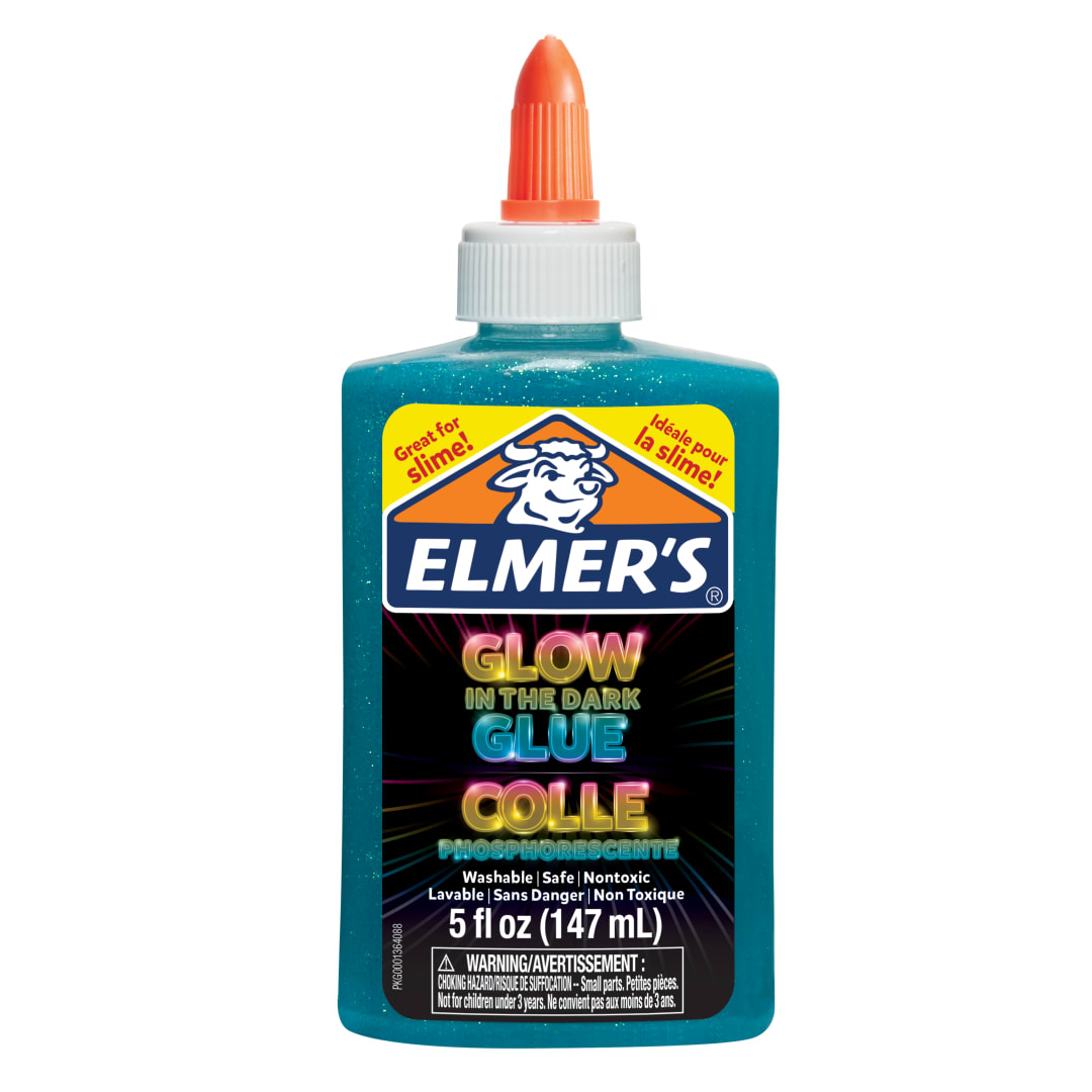 Elmer’s Glow-in-the-Dark Liquid Glue, Washable, Blue, 5 Ounces, Great for Making Slime