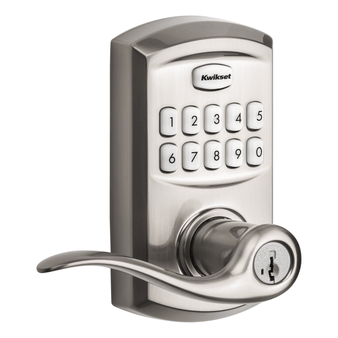917 SmartCode® Electronic Residential Lever featuring SmartKey Security™ in Satin Nickel
