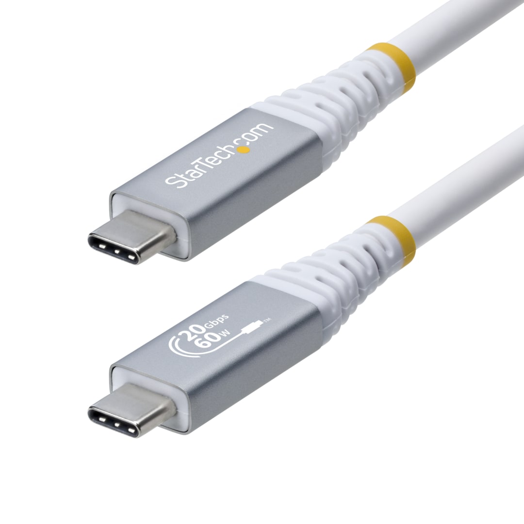 USB4 Gen2 20Gbps Passive Cable, Coax, 10ft - White