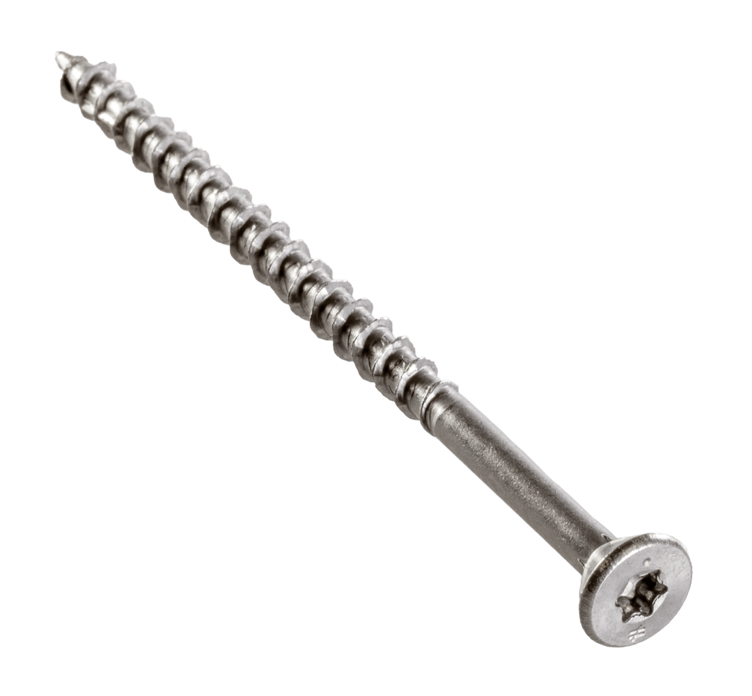 Simpson Strong-Tie T12400WP-RP5 Deck-Drive™ DWP WOOD SS Screw — #12 x 4 in. T-27, Flat Head, Type 316 (5-Qty) (Pack of 5)