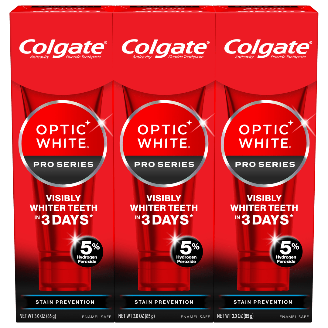 Colgate Optic White Pro Series Stain Prevention Hydrogen Peroxide Toothpaste Pack