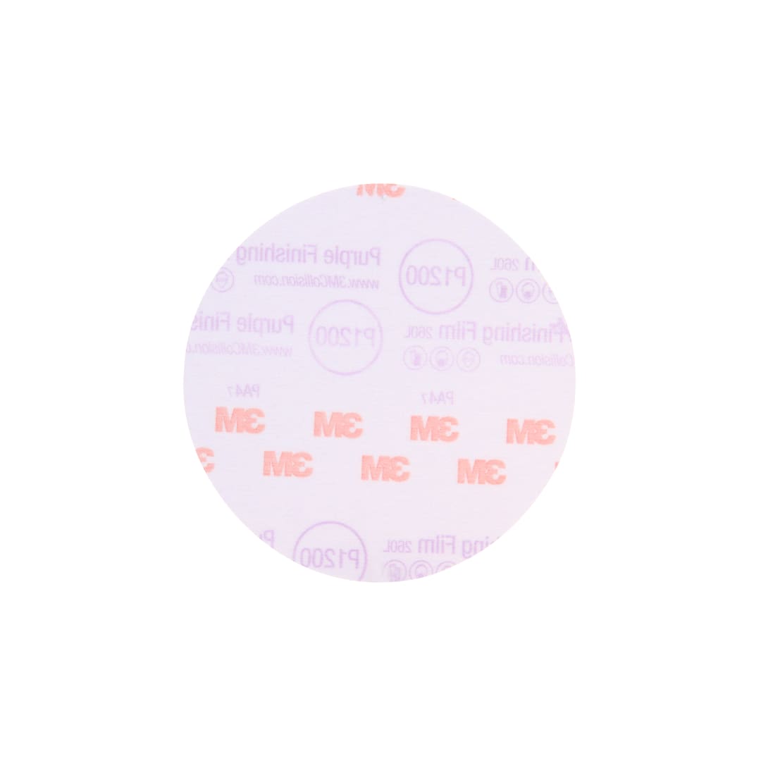 3M™ Hookit™ Mor Finisaj Filmi Disk Zımpara 260L, 75 mm, Deliksiz, P1000, 30369