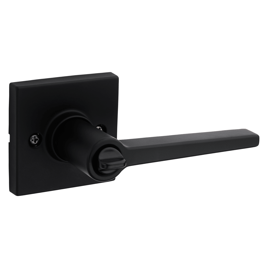 Safelock Daylon Lever (Square) -Bed/Bath in Matte Black