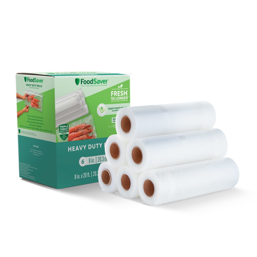 FoodSaver® Heavy-Duty 8" x 20' Vacuum Seal Roll, 6 Pack