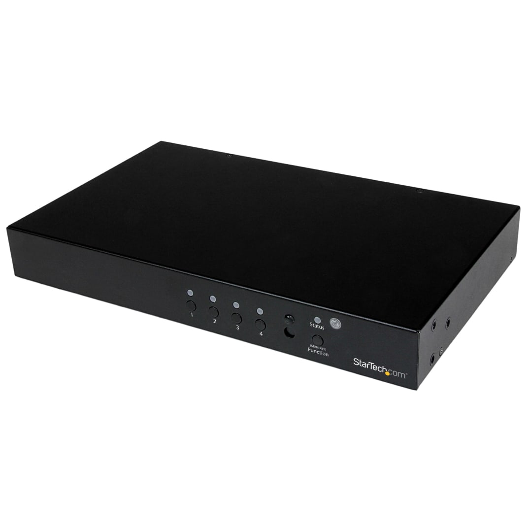 4-Port DisplayPort Splitter with IR Remote Control – 2560x1600