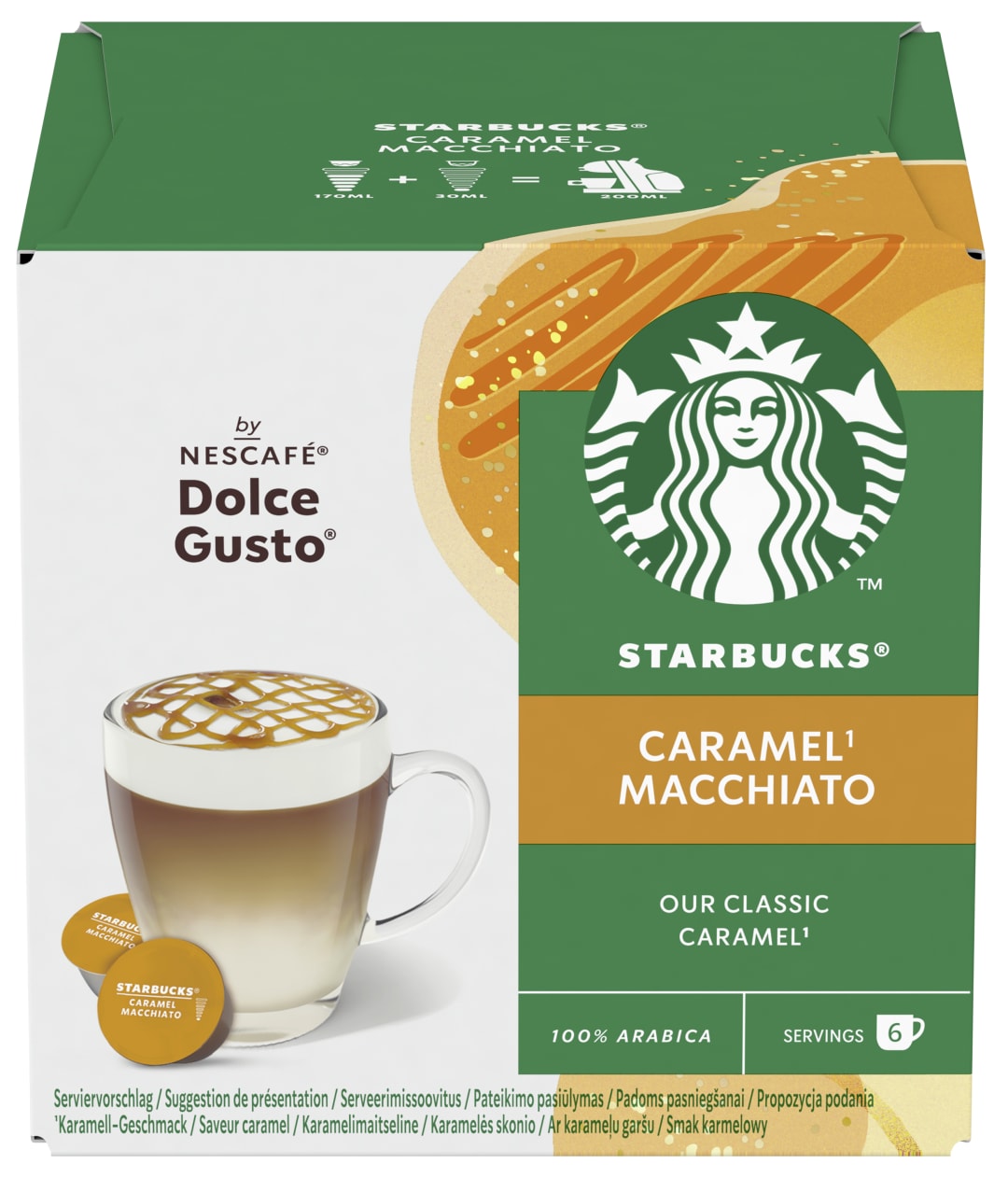 STARBUCKS Caramel Macchiato by NESCAFE DOLCE GUSTO 6+6 Capsule 127,8g