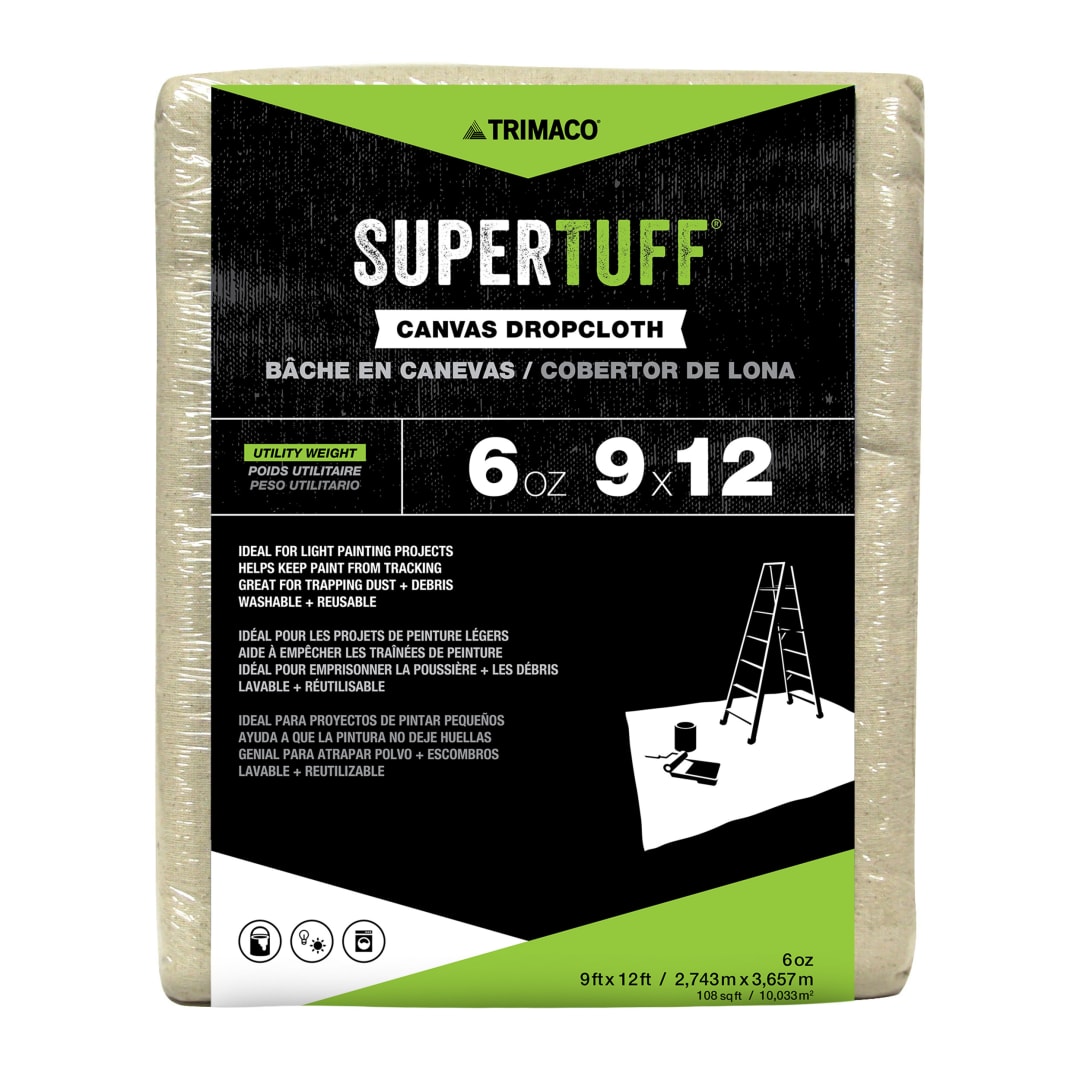 SuperTuff® Canvas Dropcloth, 6oz, 9'x12'