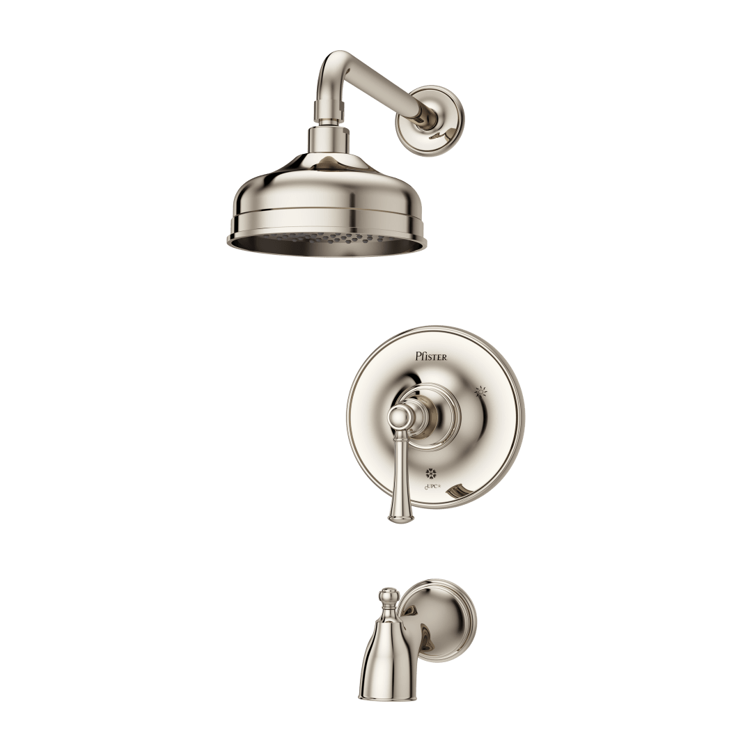 Tisbury 1-Handle Tub & Shower Trim in Polished Nickel