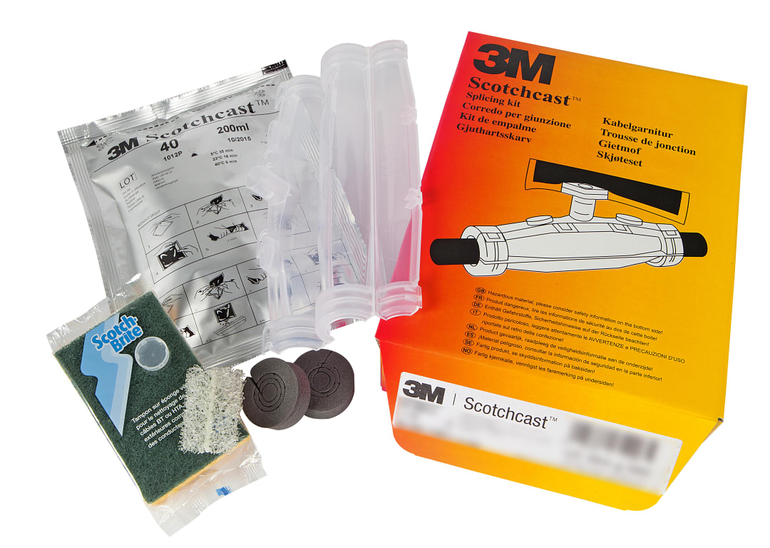 3M™ Scotchcast™ Reçineli Düz Ek Kiti 92-NBA2, 1 kV, 4x 6 - 16 mm²