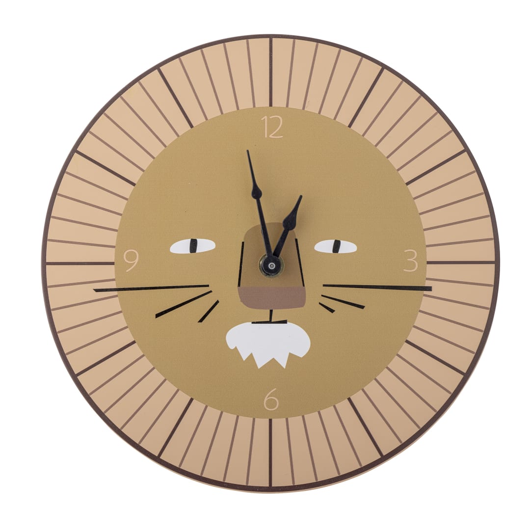 82058406 - Harrison Wall Clock, Brown, MDF STOCK: 300