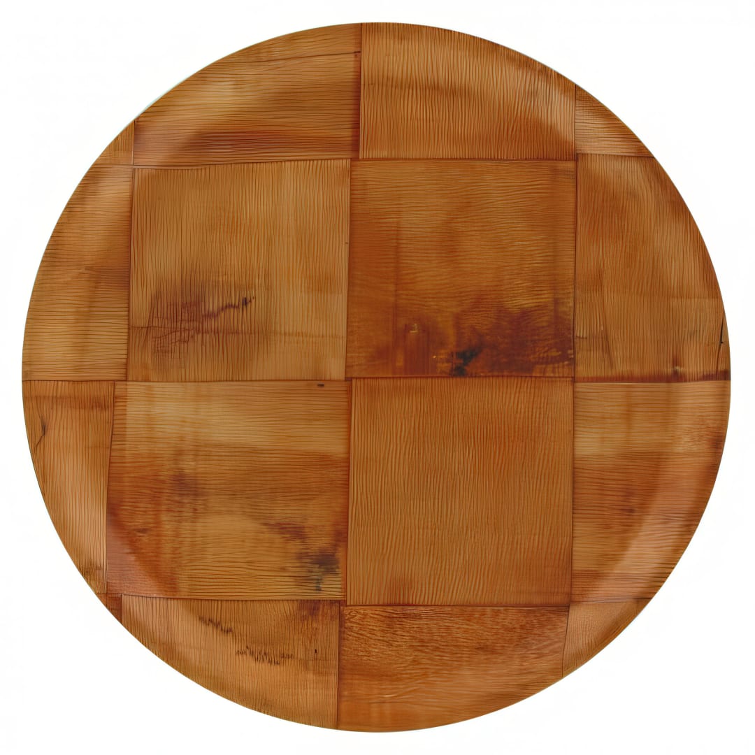 WWP-10K - PLATES ROUND W/WOOD 10"