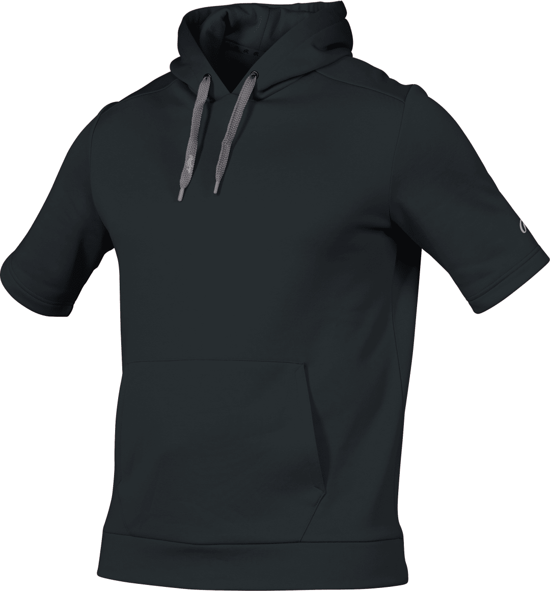 RAWLINGS ADULT COLORSYNC SHORT SLEEVE PERFORMANCE HOODIE - BLACK - MEDIUM