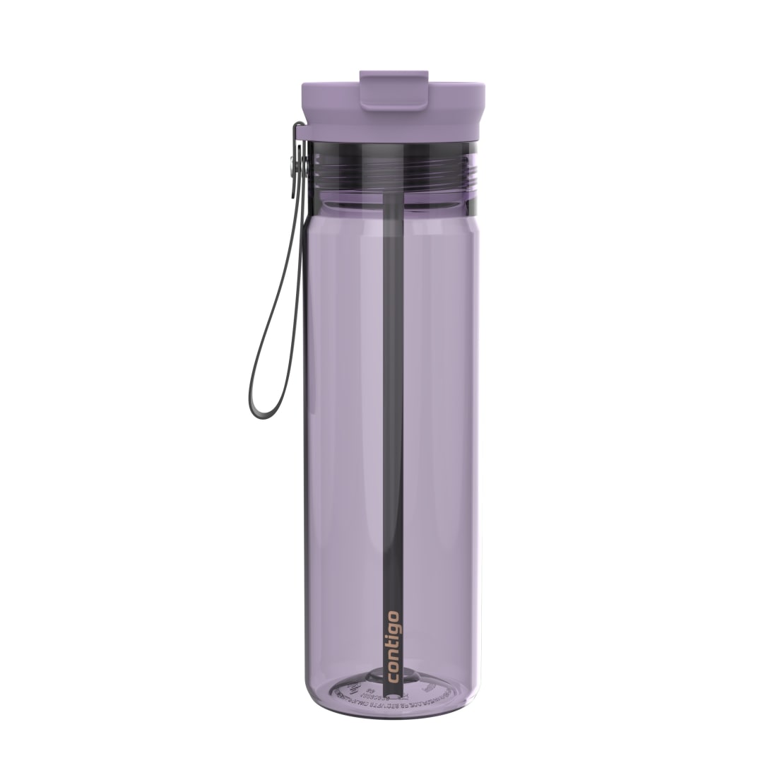 Bouteille d’eau en plastique Contigo DualSip avec couvercle à double sens et courroie de transport, 828 ml (28 oz)
