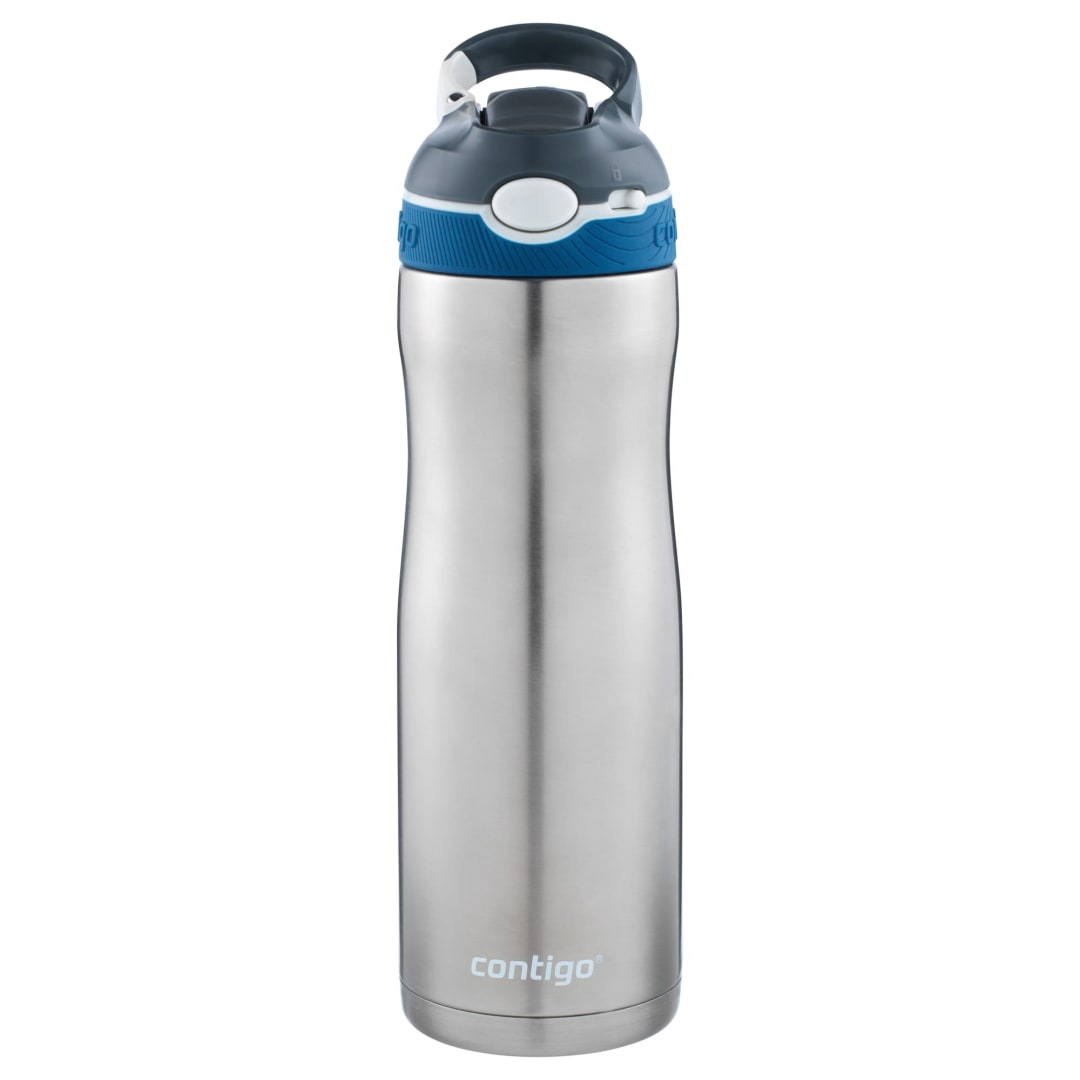 Contigo® Ashland Chill AUTOSPOUT® Water Bottle with Flip Straw, Stainless Steel Thermal Drinking Bottle, Vacuum Flask, Leakproof Gym Bottle, Ideal for Sports, 590ml.