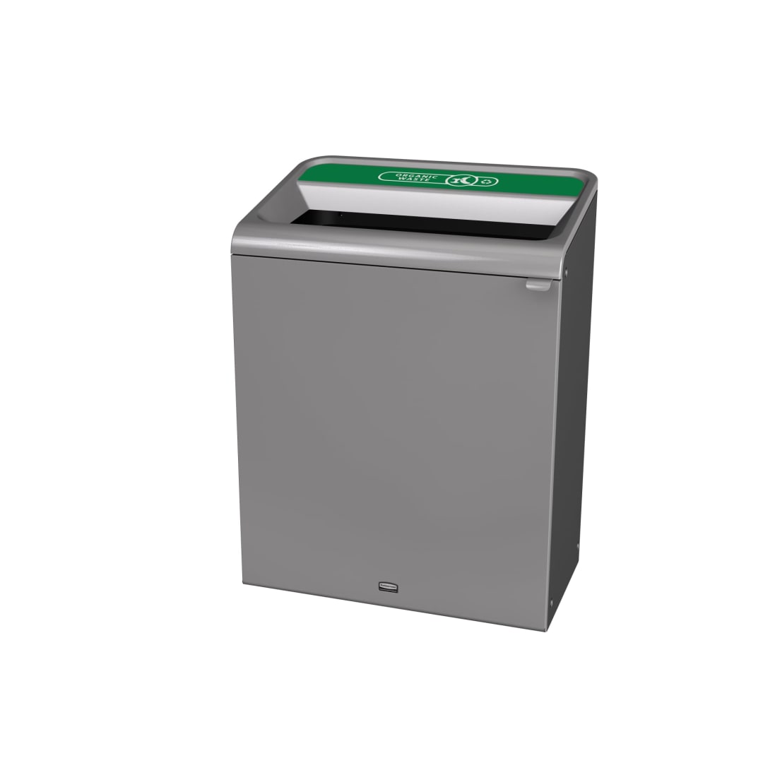 Rubbermaid Commercial Products Configure™ 45 Gal 1-Stream Compost Trash Can, Grey Stenni