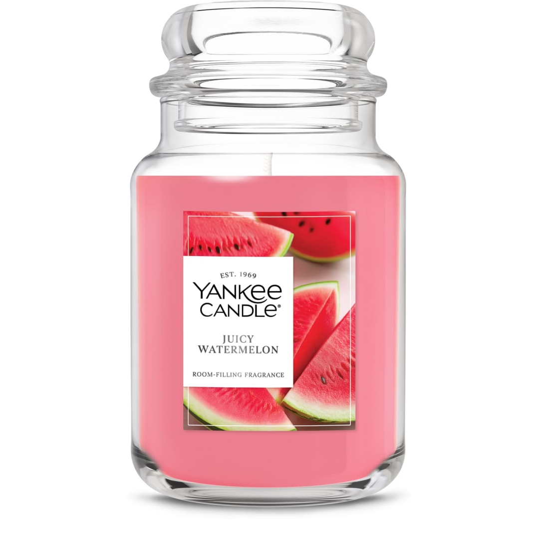 Yankee Candle® Juicy Watermelon Scented Candle, 22oz Large Jar with up to 150 Hour Burn Time, Great for gifting