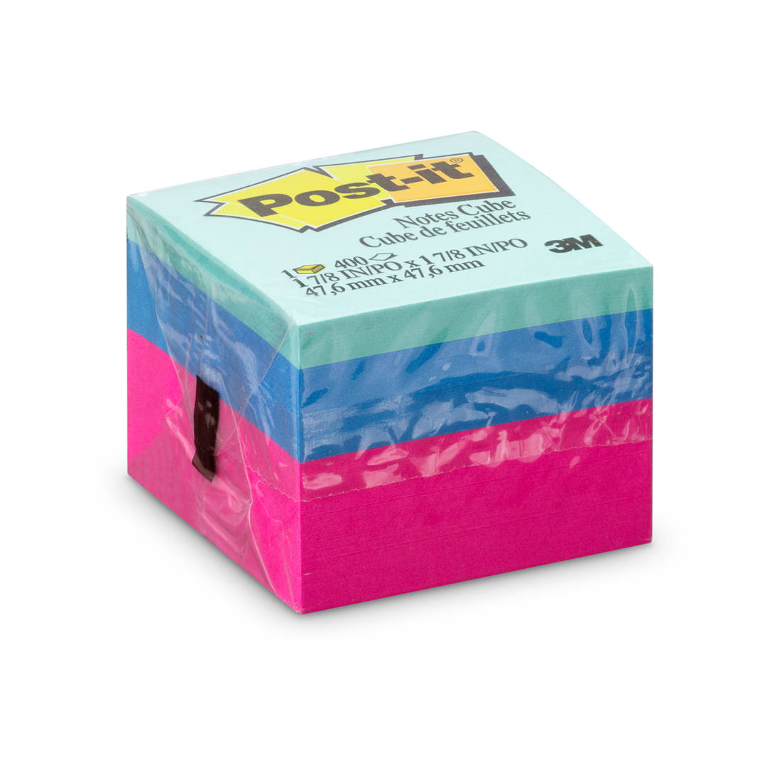 Bloco de Notas Adesivas Post-it®, Cubo Ultra, 47.6 mm x 47.6 mm, 400 Folhas