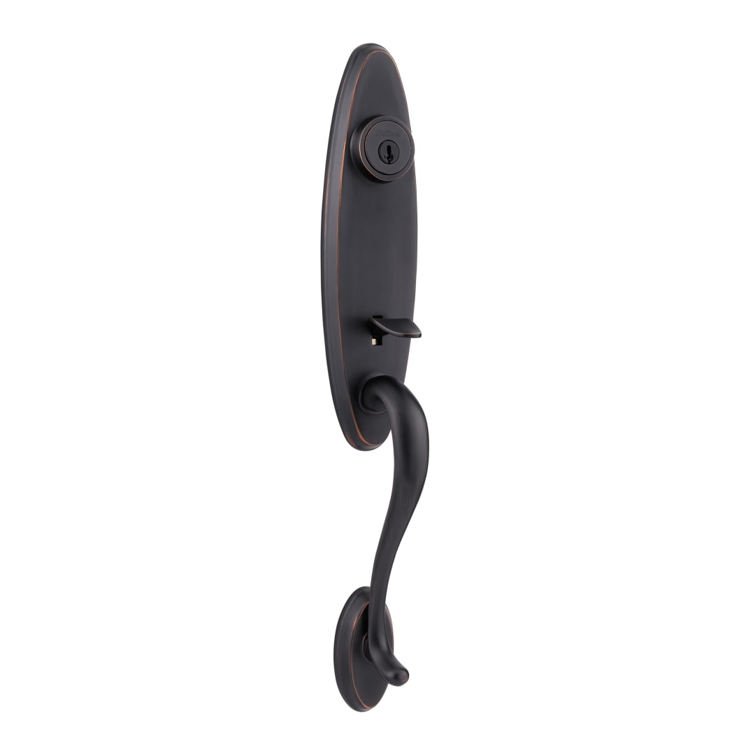 Wellington Single Cylinder Exterior Only Handleset featuring SmartKey Security™ in Venetian Bronze