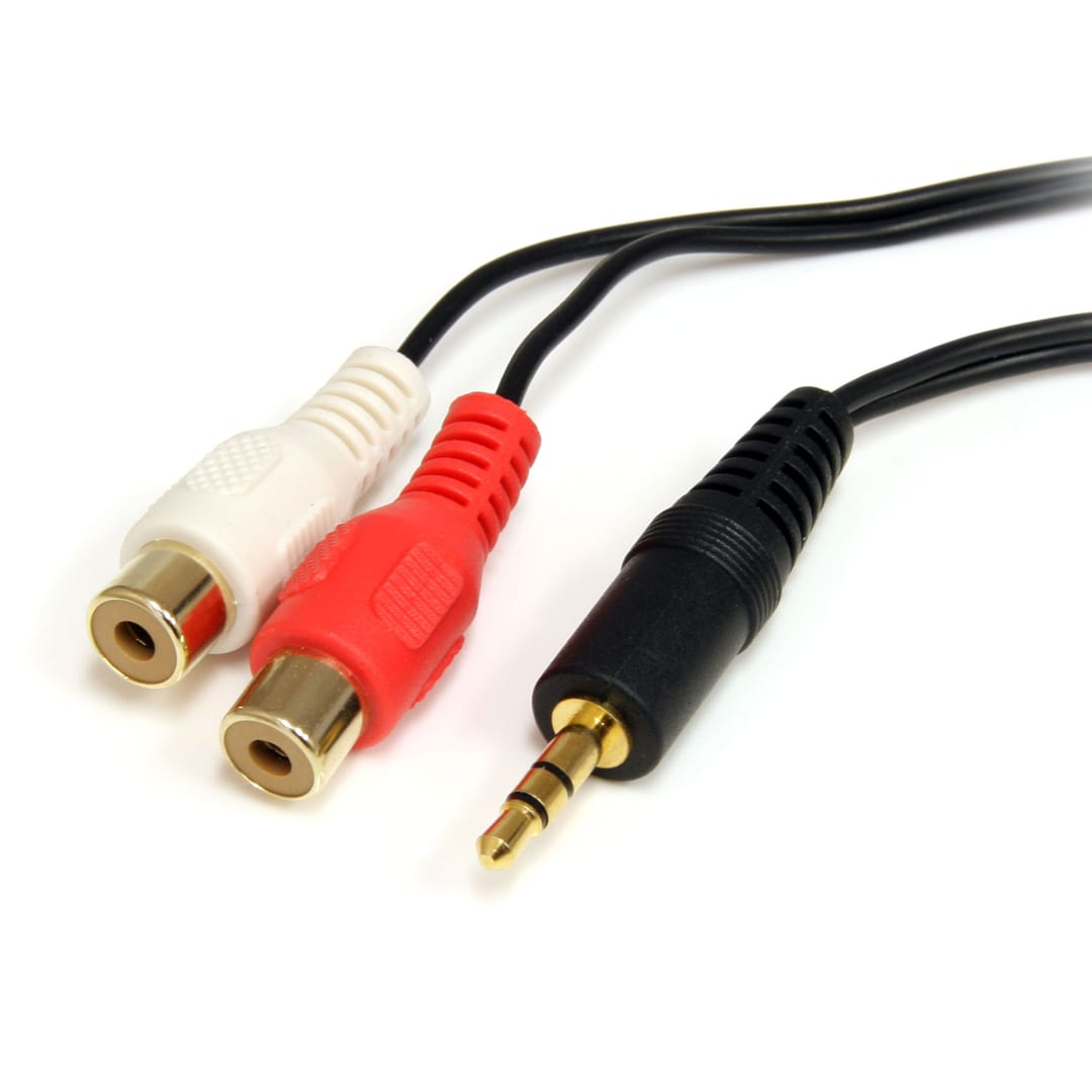 6FT 3 5 STEREO MALE TO 2 RCA FEMALE