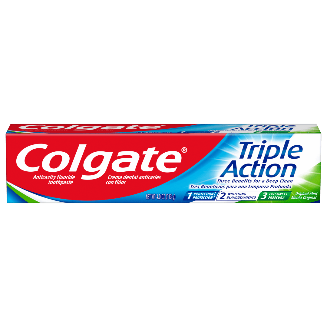 Colgate Triple Action Toothpaste, Mint - 4.0 Ounce