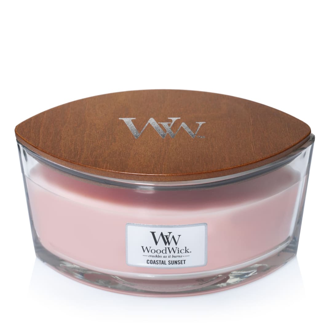 WoodWick® Ellipse Scented Candle | Coastal Sunset | with Crackling Wick | Burn Time: Up to 50 Hours