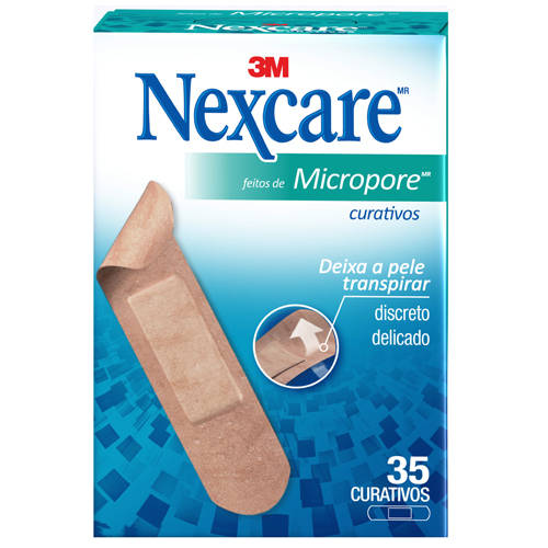 Curativos Feitos de Micropore™ Nexcare™, 35 Unidades