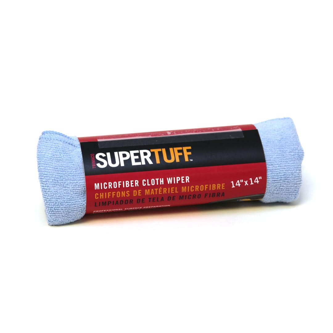 SuperTuff® Microfiber Wiping Cloths, Blue, 14"x14", 2pk roll
