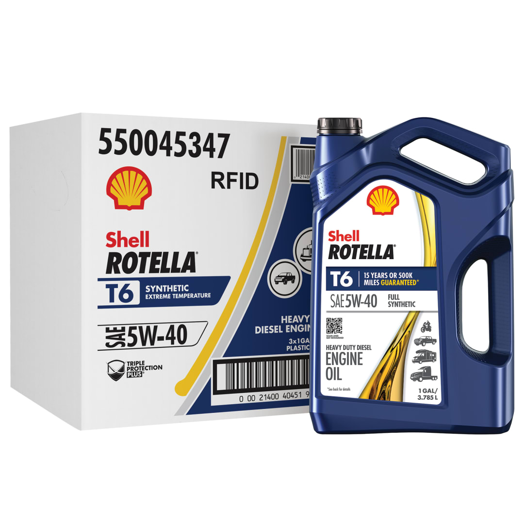 Shell Rotella T6 Full Synthetic 5W-40 Diesel Engine Oil, 3.785 Litre (3 Pack)