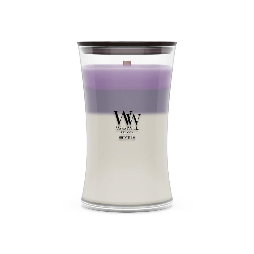 WoodWick Amethyst Sky Large Hourglass Trilogy Candle