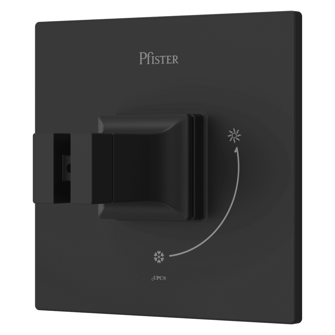 Verve Diverter Valve Only Trim without Handles in Matte Black