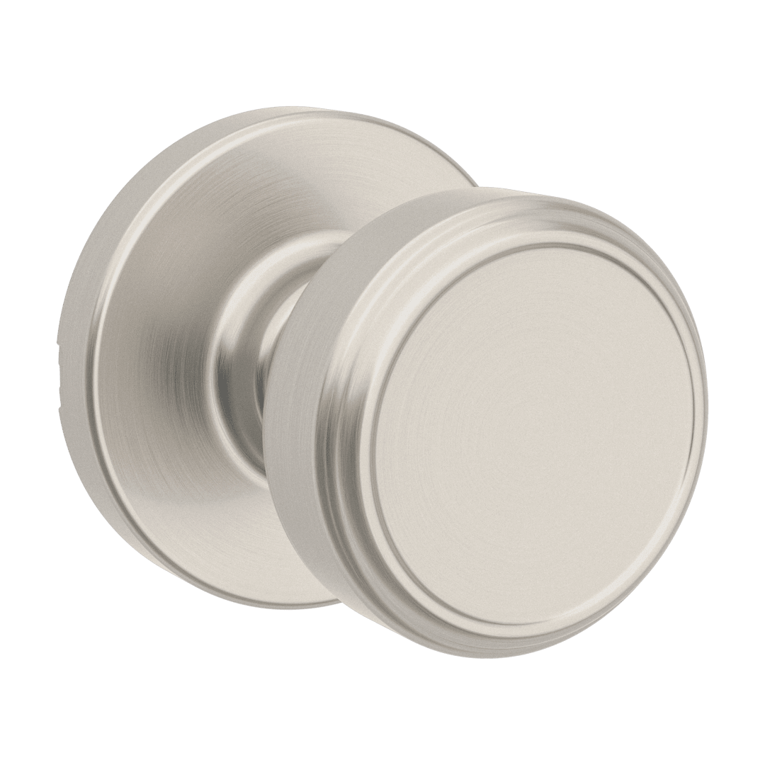 Maven Hall/Closet Knob w/ Round Rose in Satin Nickel