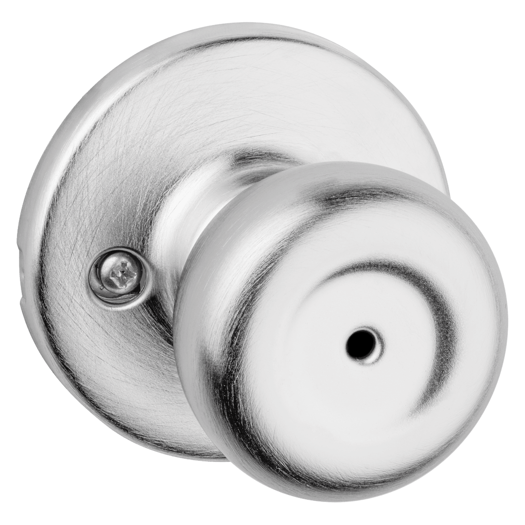 Tylo Bed/Bath Doorknob in Satin Chrome