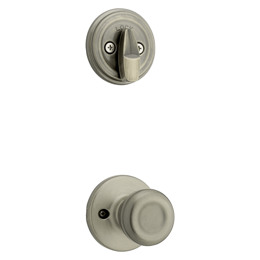 966 Single Cylinder Interior Pack w/ Tylo Knob for Signature Series Handlesets in Antique Brass