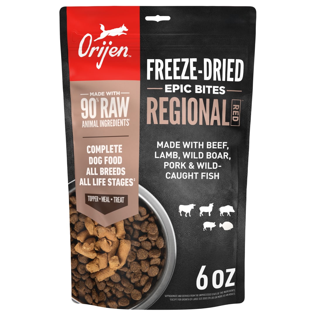 ORIJEN Epic Bites Freeze-Dried Dry Dog Food Regional Red Recipe