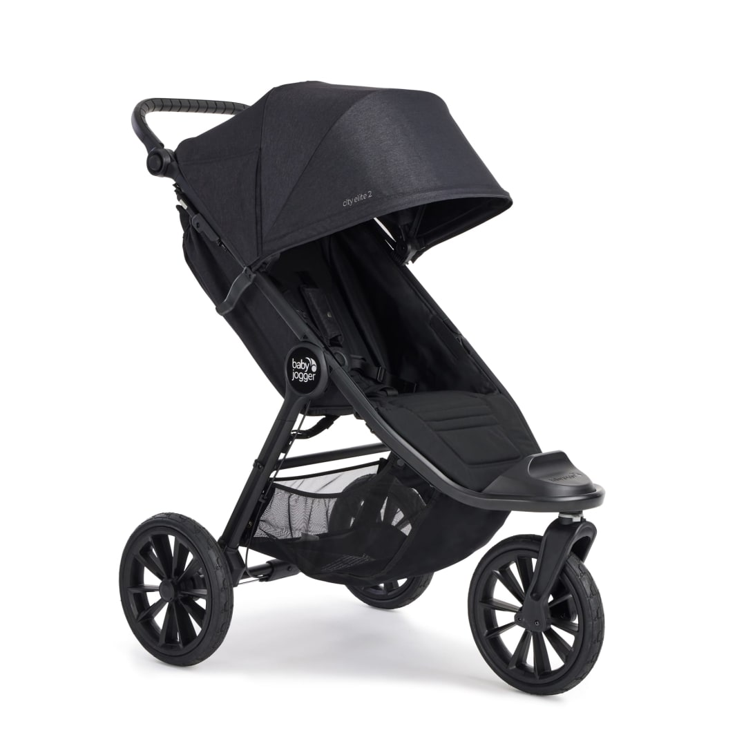 Baby Jogger® City Elite 2 All-Terrain Pushchair | Foldable, Comfortable Stroller | Opulent Black