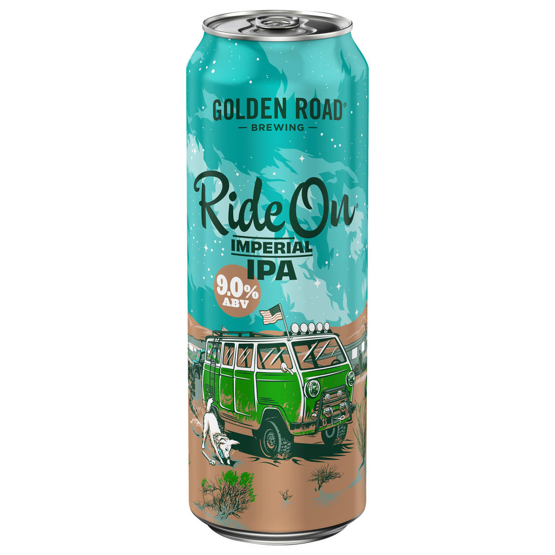 Golden Road Ride On Imperial IPA 19.2 oz Single CAN 9ABV - Plain Aluminum - Gloss Finish - Craft Direct