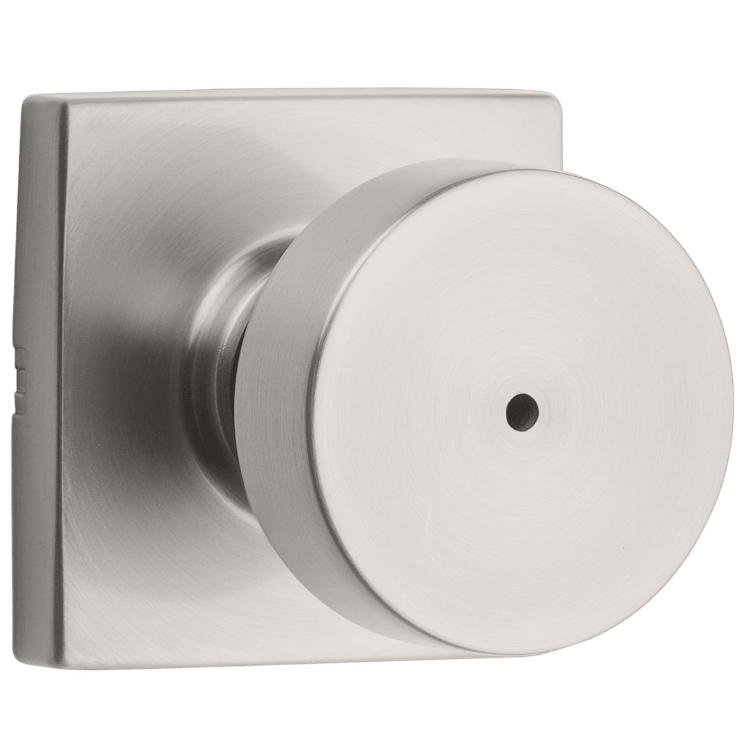 Pismo Square Bed/Bath Door Knob in Satin Nickel