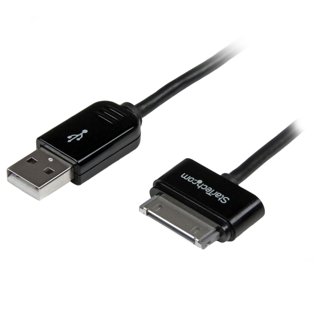 1m (3 ft) Black Apple 30-pin Dock to USB Cable