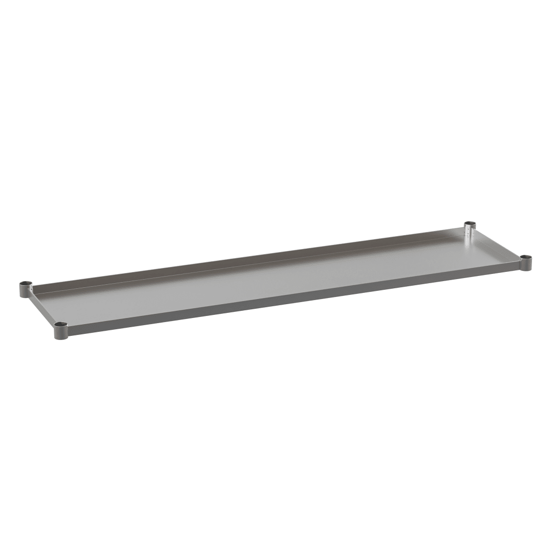 Woodford Galvanized Under Shelf for Prep and Work Tables - Adjustable Lower Shelf for 30" x 72" Stainless Steel Tables